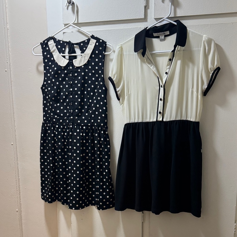 Forever 21 Black and White Mini Dresses